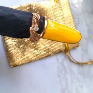 Yellow FingerNail Ring